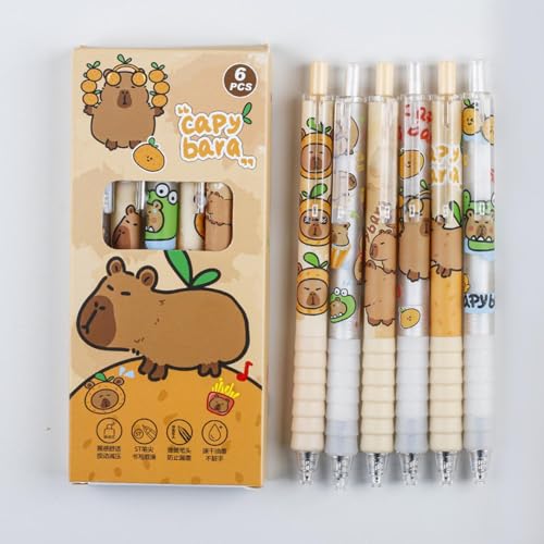 6 Capybara Gelstift,Süße Capybara-gelstifte,Niedlicher Capybara-Gelstift,Cartoon-Gel-Tintenstift,Capybara Kugelschreiber Stifte,Capybara Notizen Machen Tintenroller,Signature-Stift Gel-Schreibstifte 6 Capybara Gelstift,Süße Capybara-gelstifte,Niedlicher Capybara-Gelstift,Cartoon-Gel-Tintenstift,Capybara Kugelschreiber Stifte,Capybara Notizen Machen Tintenroller,Signature-Stift Gel-Schreibstifte von laxreheye