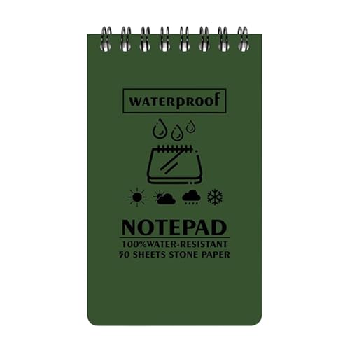 Wasserdichtes Taschennotizbuch, Write In The Rain Notizbuch, Allwetter-Notizblock, Wasserfestes Papier-Notizbuch, Wasserdichter Notizblock, Wasserfeste Notizblöcke, Feldnotizbuch, Taschennotizblock von laxreheye