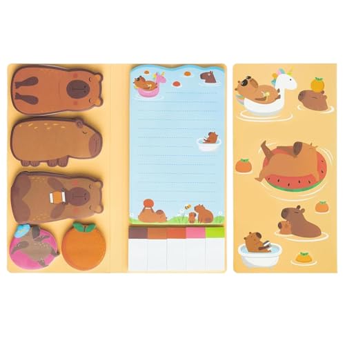 laxreheye Capybara Haftnotizen Set, Cartoon Notizblöcke, Capybara Sticky Notes Niedliche Notizblöcke | Wiederverwendbare Schreibwaren für Schulbücher, Tür und Tagebuch, laxreheye Capybara Haftnotizen Set, Cartoon Notizblöcke, Capybara Sticky Notes Niedliche Notizblöcke | Wiederverwendbare Schreibwaren für Schulbücher, Tür und Tagebuch, von laxreheye