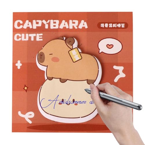 laxreheye Capybara Notizblock, niedliche Haftnotizen, Cartoon-Tier-Notizblöcke mit Registerkarten, 30 Blatt Haftnotizen für Klassenzimmer und laxreheye Capybara Notizblock, niedliche Haftnotizen, Cartoon-Tier-Notizblöcke mit Registerkarten, 30 Blatt Haftnotizen für Klassenzimmer und von laxreheye