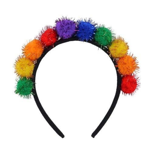 laxreheye Fuzzy Ball-Stirnband, Pom-Pom-Stirnband für Frauen | Heaves Lustige Regenbogen-Kugel weich – Haarschmuck für die Haare, Cosplay-Mode-Kopfschmuck für Lieferungen laxreheye Fuzzy Ball-Stirnband, Pom-Pom-Stirnband für Frauen | Heaves Lustige Regenbogen-Kugel weich – Haarschmuck für die Haare, Cosplay-Mode-Kopfschmuck für Lieferungen von laxreheye
