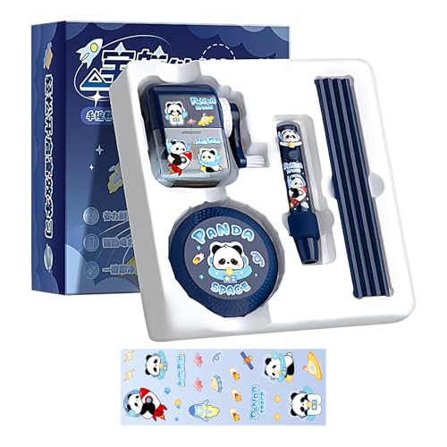 laxreheye Niedliches Schreibwaren-Set – ästhetisches Schulzubehör mit Cartoon-Motiv für Mädchen | ideale Auszeichnungen für die Schule, enthält Bleistiftspitzer, Elektro-Staubsauger, Radiergummi und von laxreheye