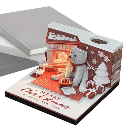 laxreheye Notizblock Kalender 2025, Kalender 2025, Tischkalender Kalender, Papier Schnitzkunst mit LED-Lichtern, Weihnachtsbär Kalender 2025, Münzen Kalender laxreheye Notizblock Kalender 2025, Kalender 2025, Tischkalender Kalender, Papier Schnitzkunst mit LED-Lichtern, Weihnachtsbär Kalender 2025, Münzen Kalender von laxreheye