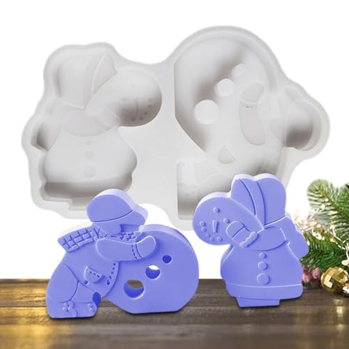laxreheye Weihnachtsformen aus Silikon, Weihnachtsformen aus Silikon, Handwerksform aus Epoxidharz – Zementbetonformen zum Formen von Harz, Epoxidharz für Weihnachtsschneemann von laxreheye