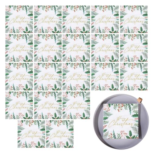 laxreheye Weihnachtsservietten aus Papier, Partyservietten, Taschentücher, 20 Stück | Handtuch mit weicher Textur für Weihnachtsfeiern oder Meetings laxreheye Weihnachtsservietten aus Papier, Partyservietten, Taschentücher, 20 Stück | Handtuch mit weicher Textur für Weihnachtsfeiern oder Meetings von laxreheye