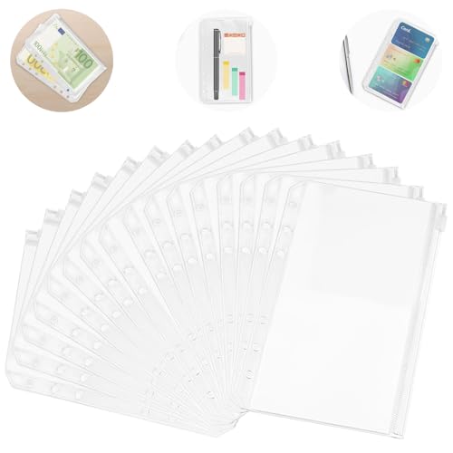 A6 Binder Taschen, 20 Stück 6 Löcher Binder Taschen, Wasserdicht Kunststoff Bindertaschen für Notebook Planer Einlegeseiten Loseblattbeutel Foto A6 Binder Taschen, 20 Stück 6 Löcher Binder Taschen, Wasserdicht Kunststoff Bindertaschen für Notebook Planer Einlegeseiten Loseblattbeutel Foto von lbxtswpl