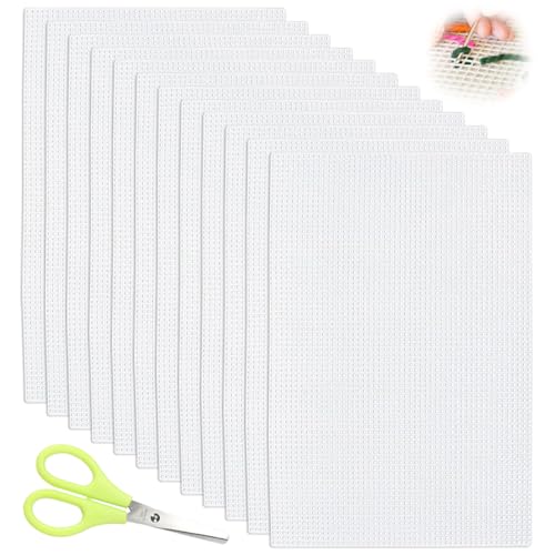 Plastic Canvas Sheets, 12 Stück Kunststoff Kreuzstich, 30x20CM Kunststoffgitter Meshstoff Leinwand Weiß Plastic Canvas für Basteln Nähprojekte Handgemachte Bag Plastic Canvas Sheets, 12 Stück Kunststoff Kreuzstich, 30x20CM Kunststoffgitter Meshstoff Leinwand Weiß Plastic Canvas für Basteln Nähprojekte Handgemachte Bag von lbxtswpl
