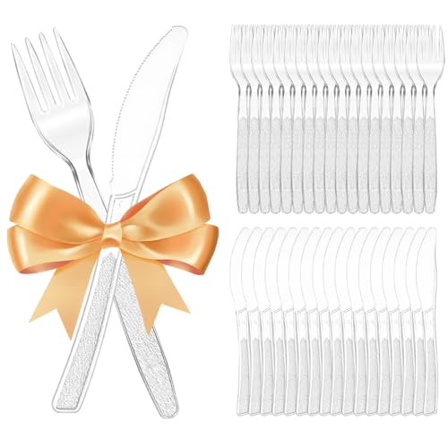 Plastikbesteck Set, 200 Stück Party Besteck Plastik, Plastik Messer Plastikgabel Wiederverwendbar Party Besteck für Party Outdoor Abendessen Plastikbesteck Set, 200 Stück Party Besteck Plastik, Plastik Messer Plastikgabel Wiederverwendbar Party Besteck für Party Outdoor Abendessen von lbxtswpl