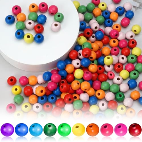 lbxtswpl Holzperlen Bunt, 300 Stück 14MM Holzperlen, Runde Holzperlen Natürliche HolzPerlen Natürliche Runde Bunte Holzperlen Set für DIY Armbänder Schmuck Halsketten lbxtswpl Holzperlen Bunt, 300 Stück 14MM Holzperlen, Runde Holzperlen Natürliche HolzPerlen Natürliche Runde Bunte Holzperlen Set für DIY Armbänder Schmuck Halsketten von lbxtswpl