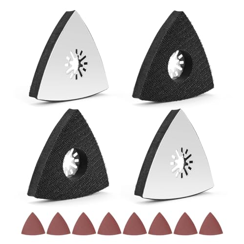 lcyen 4 Stück Multitool Dreieck Schleifteller,Schleifpapier Dreieckschleifer,Schleifplatte 80mm, mit 10 Schleifpapier Dreieckschleifer, für Putzen, Metall, Hartplastik, Putz, Schleifen, Entrosten lcyen 4 Stück Multitool Dreieck Schleifteller,Schleifpapier Dreieckschleifer,Schleifplatte 80mm, mit 10 Schleifpapier Dreieckschleifer, für Putzen, Metall, Hartplastik, Putz, Schleifen, Entrosten von lcyen