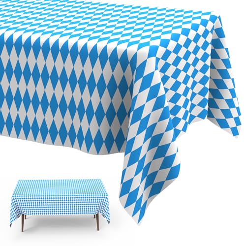 Oktoberfest Tischdecke,2 Oktoberfest Deko,Tischdecke Bierzeltgarnitur,Gartentischdecke Eckig Wetterfest,Tischdecken Für Biertische,Einweg Tischdecke,Plastiktischdecke,274x137cm von ldyllicStyle