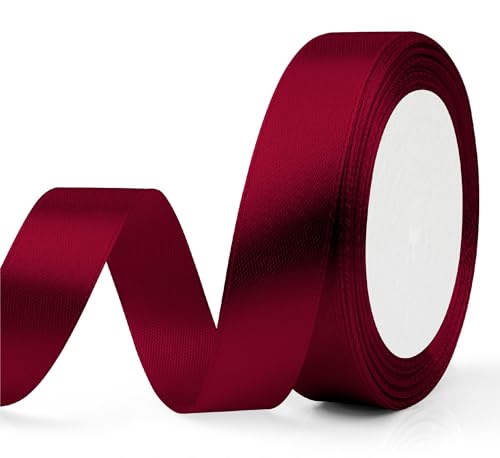 Red Band,Geschenkband Rot,Schleifenband Hochzeit,Schleifenband,Seidenband,Stoffband,Geschenkbänder,Rote Schleife,Gift Ribbon,Schleifenband Rot,Weihnachtsgeschenkband,Burgunderrot,20mm x 22m 1 Stück Red Band,Geschenkband Rot,Schleifenband Hochzeit,Schleifenband,Seidenband,Stoffband,Geschenkbänder,Rote Schleife,Gift Ribbon,Schleifenband Rot,Weihnachtsgeschenkband,Burgunderrot,20mm x 22m 1 Stück von ldyllicStyle