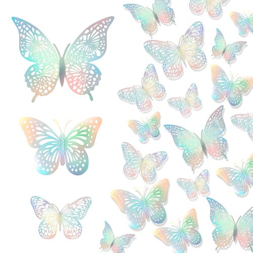Schmetterlinge Deko,Schmetterling,3D Schmetterlinge Für Die Wand,Wandtattoo Blumen,Decoration Aesthetic,Deko Mädchenzimmer,Wandaufkleber,Tortendeko Schmetterling,Deko Wand,Farbverlauf Silber 24 Stück Schmetterlinge Deko,Schmetterling,3D Schmetterlinge Für Die Wand,Wandtattoo Blumen,Decoration Aesthetic,Deko Mädchenzimmer,Wandaufkleber,Tortendeko Schmetterling,Deko Wand,Farbverlauf Silber 24 Stück von ldyllicStyle