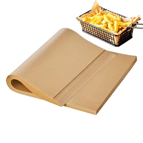Pergamentpapier ungebleicht – Backpapier | rechteckiges vorgeschnittenes Backpapier | Pergamentpapier, ungebleicht, robust, 200 Stück, antihaftbeschichtet zum Backen, von learnlyrics