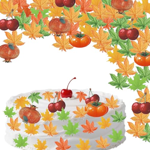 74 Stück Essbare Ahornblatt Cupcake Toppers Maple Leaf Tortendeko Herbst Blätter Muffin Dekoration für Thanksgiving Thema Geburtstag Party Kuchen Dekorationen Zubehör(Ahornblätter, Kirschen, Kürbisse) 74 Stück Essbare Ahornblatt Cupcake Toppers Maple Leaf Tortendeko Herbst Blätter Muffin Dekoration für Thanksgiving Thema Geburtstag Party Kuchen Dekorationen Zubehör(Ahornblätter, Kirschen, Kürbisse) von leersao