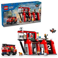LEGO® City 60414 Feuerwehrstation mit Drehleiterfahrzeug Bausatz von lego®