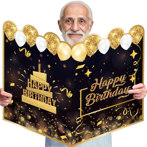 Riesengeburtstagskarte 22x16 '' große Geburtstagskarte mit Schutzhülle, die große Jumbo mit Ballondekoration anzieht, um Segen auszudrücken und zu unterschreiben Riesengeburtstagskarte 22x16 '' große Geburtstagskarte mit Schutzhülle, die große Jumbo mit Ballondekoration anzieht, um Segen auszudrücken und zu unterschreiben von legtovt