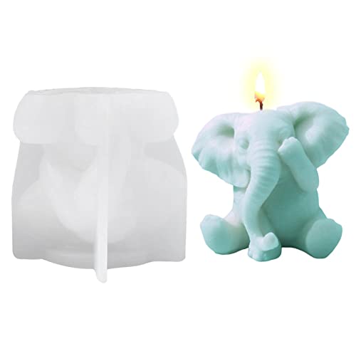 Elefantenform | Entzückende 3D-Tier-Kerzenformen - Elefant DIY Seifenformen Tierkerzenformen für die Seifenherstellung Bar Silikonkerzenform DIY Handwerk handgemachte Seife Lembrd von lembrd