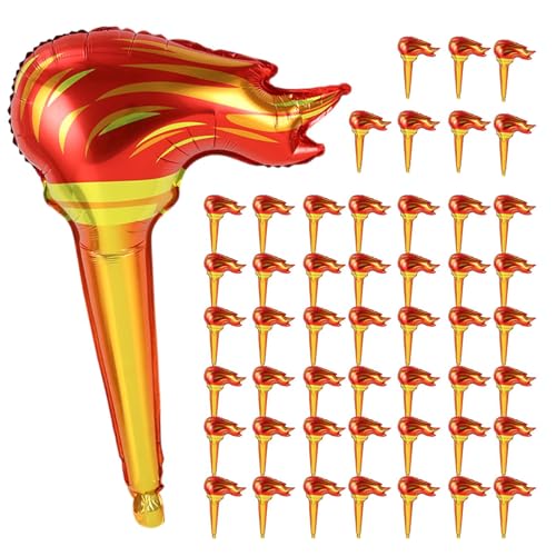 Aufblasbare Fackel Fun,Aufblasbare Fackel Fun Torch lässt sich aufblasen,50 Stück niedliche dekorative Wettbewerbs-Fackel-Requisite - 16 Zoll aufblasbare Fackel für mittelalterliche Luau-Themenparty-S von lencyotool