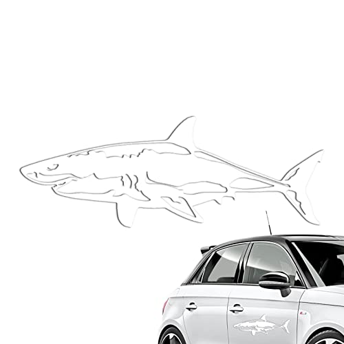 lencyotool Hai-Motorrad-Aufkleber - Meerestier-Aufkleber,wasserdichte Cartoon-Tierdekoration modifizierte Körperaufkleber für Autotürfenster von lencyotool