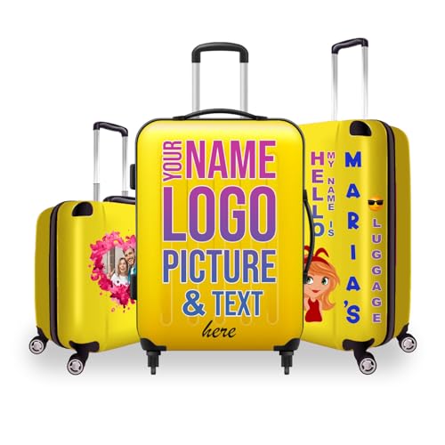 lepni.me Individuelle Gepäckaufkleber | Personalisierte Aufkleber mit Namen, Foto, Logo und Text für Koffer, Reisetaschen, Rucksäcke und Handgepäck | Wasserdichte Vinyl-Etiketten für Reisen und Schule von lepni.me