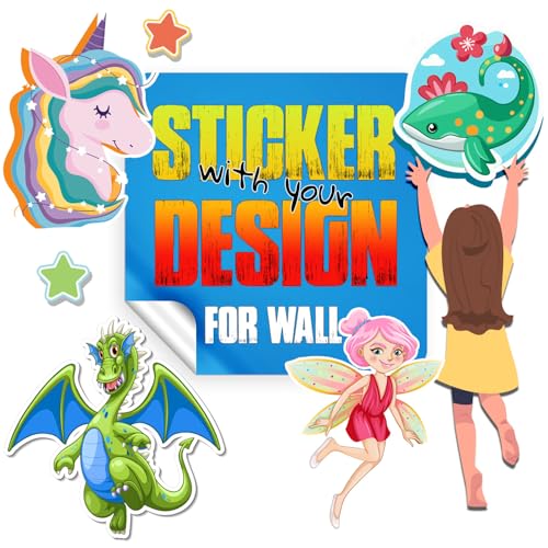 lepni.me Personalisierte Wandaufkleber für Kinder | Individuelle Namens- und Designaufkleber für Kinderzimmer, Schlafzimmer, Spielzimmer und Klassenzimmer | Abziehbare Vinyl-Wandkunst zum Aufkleben von lepni.me