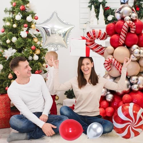 Leryveo Weihnachtsballons | Aufblasbares Standballon-Set,Tragbares Weihnachts-Latexballon-Werkzeugset für Einkaufszentren, Innenhöfe, von leryveo
