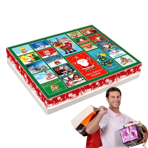 leryveo Weihnachts-Adventskalender-Boxen, Countdown-Schatzkiste mit Spielzeug für Weihnachtspreise, Schatzkiste-Preise für das Klassenzimmer, Schulklassen-Belohnungen für Mädchen, Jungen und Kinder von leryveo