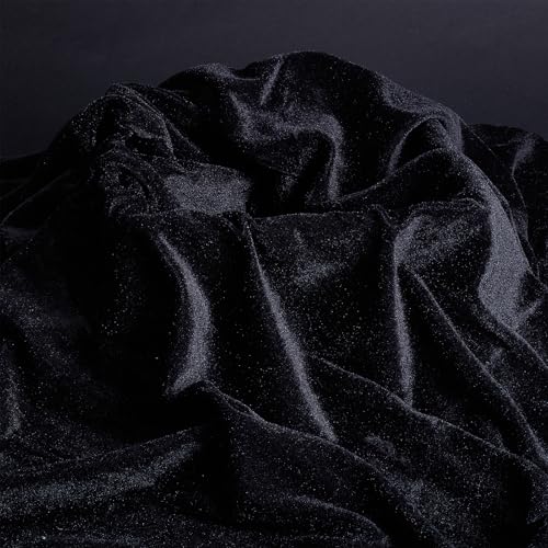 letsinstyle 1 Yard 61 Zoll Breiter Stretch Samtstoff Schwarzer Weicher Dehnbarer Samtstoff Nähzubehör Aus Polyester Spandex Für Polstermöbel Bekleidung Kostüme Bastelarbeiten von letsinstyle