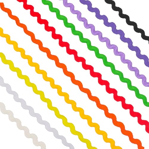 letsinstyle 10 Stück 5 Yards Wellen Biege Fransenband Mehrfarbige Rick Rack Verpackungsstoffbänder Nähzubehör Für Heimwerker Basteln Hochzeitskleid Kleidungsverzierung. letsinstyle 10 Stück 5 Yards Wellen Biege Fransenband Mehrfarbige Rick Rack Verpackungsstoffbänder Nähzubehör Für Heimwerker Basteln Hochzeitskleid Kleidungsverzierung. von letsinstyle