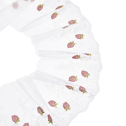 letsinstyle 2 Yards 7.09 Zoll Erdbeer Polyester Spitzenband Bestickter Spitzenbesatz Aus Erdbeertüll Dekorativer Besatz Für DIY Brautkleider Brautstoffvorhang letsinstyle 2 Yards 7.09 Zoll Erdbeer Polyester Spitzenband Bestickter Spitzenbesatz Aus Erdbeertüll Dekorativer Besatz Für DIY Brautkleider Brautstoffvorhang von letsinstyle