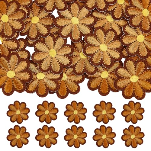 letsinstyle 50 Stück 1.57 x 1.57 Zoll Blumen Aufnäher Zum Aufbügeln Mini Blumen Stickapplikation Aus Polyester Brauner Stickaufnäher Für Kleidung Jacken Rucksäcke Und Dekorationen letsinstyle 50 Stück 1.57 x 1.57 Zoll Blumen Aufnäher Zum Aufbügeln Mini Blumen Stickapplikation Aus Polyester Brauner Stickaufnäher Für Kleidung Jacken Rucksäcke Und Dekorationen von letsinstyle