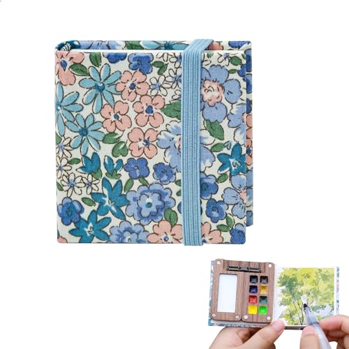 Aquarell Skizzenbuch, Aquarellpapier, Watercolor Sketchbook Kaltgepresstes Aquarellpapier mit Innentasche, Kunstzubehör für Aquarelltechniken und Mischtechniken (je 20 Seiten 300g/m²) von letuxaamz