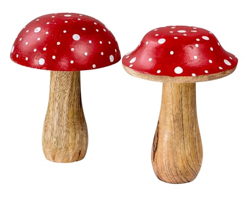 2er Set Deko Aufsteller Pilz Holzdeko Mango Braun Rot Tischdeko Pilzfigur Fliegenpilz Herbst Herbstdeko Wohndeko Deko Regaldeko 2er Set Deko Aufsteller Pilz Holzdeko Mango Braun Rot Tischdeko Pilzfigur Fliegenpilz Herbst Herbstdeko Wohndeko Deko Regaldeko von levandeo