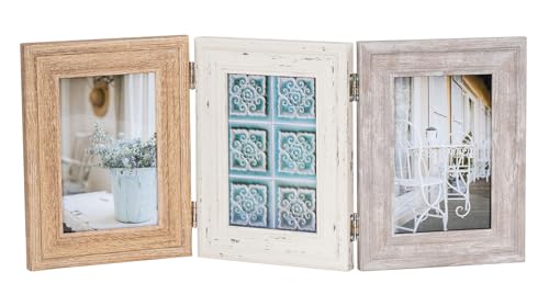 Fotoaufsteller 3 Fotos 10x15 MDF Holz Natur Shabby Chic Vintage Bilderrahmen Fotogeschenk Deko Collage Galerie Wohndeko Tischdeko Fotoaufsteller 3 Fotos 10x15 MDF Holz Natur Shabby Chic Vintage Bilderrahmen Fotogeschenk Deko Collage Galerie Wohndeko Tischdeko von levandeo