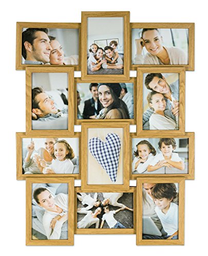 levandeo Bilderrahmen Collage B x H: 45x58cm 12 Fotos 10x15 Eiche MDF Holz fertig montiert Glas levandeo Bilderrahmen Collage B x H: 45x58cm 12 Fotos 10x15 Eiche MDF Holz fertig montiert Glas von levandeo