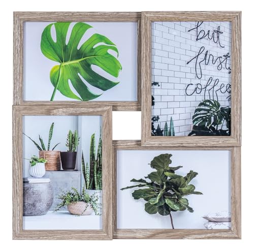 levandeo Holz Bilderrahmen B x H: 34x34cm Farbe: Eiche gekälkt 4 Fotos Format 13x18cm mit Glasscheiben levandeo Holz Bilderrahmen B x H: 34x34cm Farbe: Eiche gekälkt 4 Fotos Format 13x18cm mit Glasscheiben von levandeo