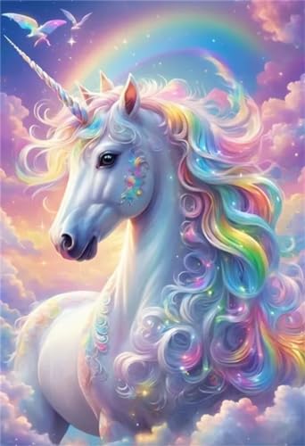 DIY 5D Diamond Painting Set, Diamond Painting Erwachsene Einhorn Bilder Voll Bohrer Kristall Strass Stickerei Kreuzstich Komplettes Diamant Malerei Kunst Handwerk für die Haus Wanddekoration, 50x70cm DIY 5D Diamond Painting Set, Diamond Painting Erwachsene Einhorn Bilder Voll Bohrer Kristall Strass Stickerei Kreuzstich Komplettes Diamant Malerei Kunst Handwerk für die Haus Wanddekoration, 50x70cm von leww