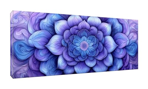 leww 5D Diamant Painting Bilder, Diamond Painting Lila Mandala, Diamond Art Set für Erwachsene und Kinder, Mosaikherstellung, Diamant Malerei für Haus Dekoration, Weihnachtsgeschen 30x60cm Y-338 von leww
