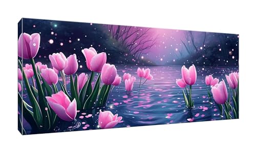 Malen Nach Zahlen Erwachsene, Paint by Numbers Malen Nach Zahlen rosa Tulpe, DIY Geschenk Art mit Pinseln und Acrylfarben Handgemalt Ölgemälde Leinwand für Home Dekorieren, Ohne Rahmen 30x60cm W-695 Malen Nach Zahlen Erwachsene, Paint by Numbers Malen Nach Zahlen rosa Tulpe, DIY Geschenk Art mit Pinseln und Acrylfarben Handgemalt Ölgemälde Leinwand für Home Dekorieren, Ohne Rahmen 30x60cm W-695 von lewwmn