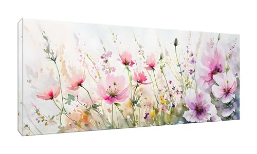 Malen Nach Zahlen Erwachsene groß, farbenfrohe Blumen DIY Ölgemälde-Kits auf Leinwand mit Pinseln und Acrylpigment, Graffiti-Liebhaber, Bild für Heimdekoration, Geschenke, Ohne Rahmen,60x120cm W-594 von lewwmn
