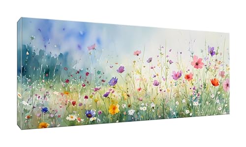 Malen Nach Zahlen Erwachsene groß, wilde Blumen DIY Ölgemälde-Kits auf Leinwand mit Pinseln und Acrylpigment, Graffiti-Liebhaber, Bild für Heimdekoration, Geschenke, Ohne Rahmen,60x120cm/24x48in W-418 Malen Nach Zahlen Erwachsene groß, wilde Blumen DIY Ölgemälde-Kits auf Leinwand mit Pinseln und Acrylpigment, Graffiti-Liebhaber, Bild für Heimdekoration, Geschenke, Ohne Rahmen,60x120cm/24x48in W-418 von lewwmn