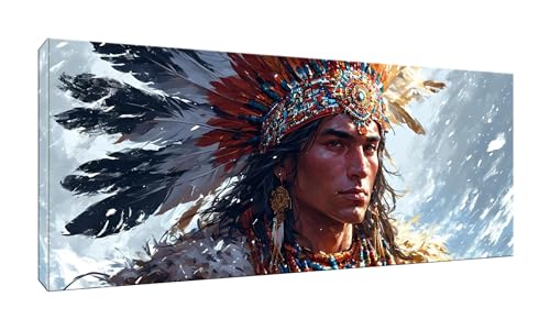 Malen Nach Zahlen Erwachsene xxl, Paint by Numbers Malen Nach Zahlen Indianer, DIY Geschenk Art mit Pinseln und Acrylfarben Handgemalt Ölgemälde Leinwand für Home Décor, Ohne Rahmen 50x100cm W-428 Malen Nach Zahlen Erwachsene xxl, Paint by Numbers Malen Nach Zahlen Indianer, DIY Geschenk Art mit Pinseln und Acrylfarben Handgemalt Ölgemälde Leinwand für Home Décor, Ohne Rahmen 50x100cm W-428 von lewwmn