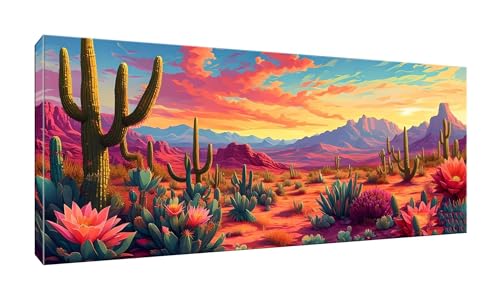 Malen Nach Zahlen Erwachsene xxl, Paint by Numbers Malen Nach Zahlen Wüste Kaktus, DIY Geschenk Art mit Pinseln und Acrylfarben Handgemalt Ölgemälde Leinwand für Home Décor, Ohne Rahmen 80x160cm W-199 Malen Nach Zahlen Erwachsene xxl, Paint by Numbers Malen Nach Zahlen Wüste Kaktus, DIY Geschenk Art mit Pinseln und Acrylfarben Handgemalt Ölgemälde Leinwand für Home Décor, Ohne Rahmen 80x160cm W-199 von lewwmn