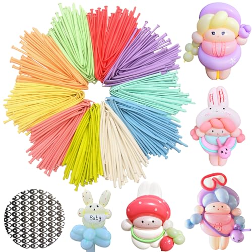 Bunte 260Q Modellierballons: 200 Magic Balloons für kreatives Formen und Spaß Bunte 260Q Modellierballons: 200 Magic Balloons für kreatives Formen und Spaß von leyun