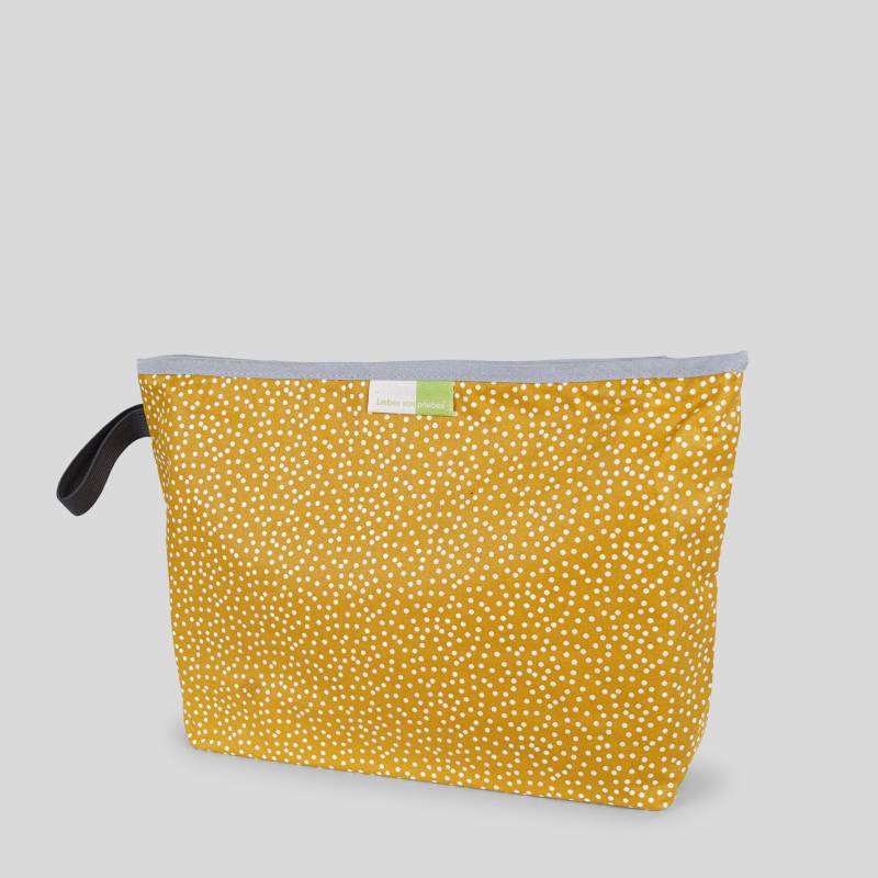 Wetbags®, Liebes Von Priebes Wetbag, Windeltasche, Wickeltasche, Wechselkleidung Beutel, Nasstasche, Wasserabweisend, Mini Dots Ocre von liebesvonpriebes