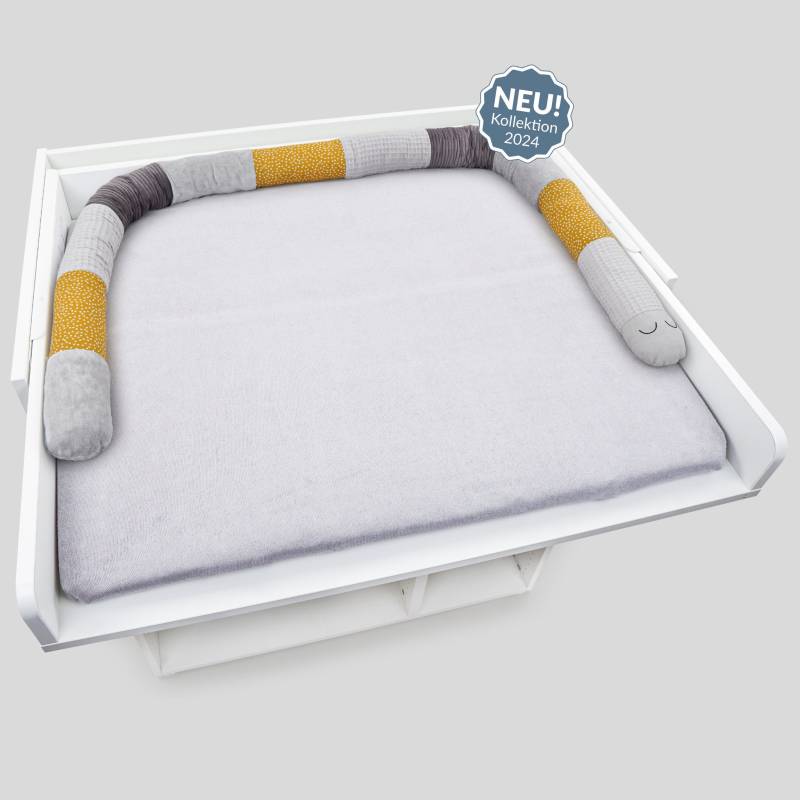 Wickeltischumrandung, Wickelkommodenbegrenzung, Otto Waffel Grey Ocre von liebesvonpriebes