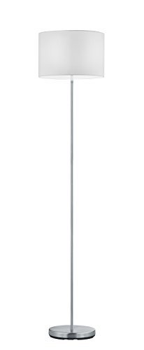 lightling modern Stehleuchte in nickel matt, Stoffschirm weiß, 1 x E27 max. 60W, ø 35 cm, Höhe: 160 cm lightling modern Stehleuchte in nickel matt, Stoffschirm weiß, 1 x E27 max. 60W, ø 35 cm, Höhe: 160 cm von lightling