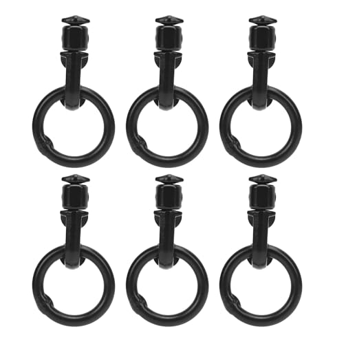 Lihsong 6 Stück L-Schienen-Doppelbolzenbeschlag mit O-Ring, Legierter Stahl, Bruchfestigkeit 5000 Lbs, Ladeflächen-Zurrbeschlag für Anhänger, Wohnmobile von lihsong