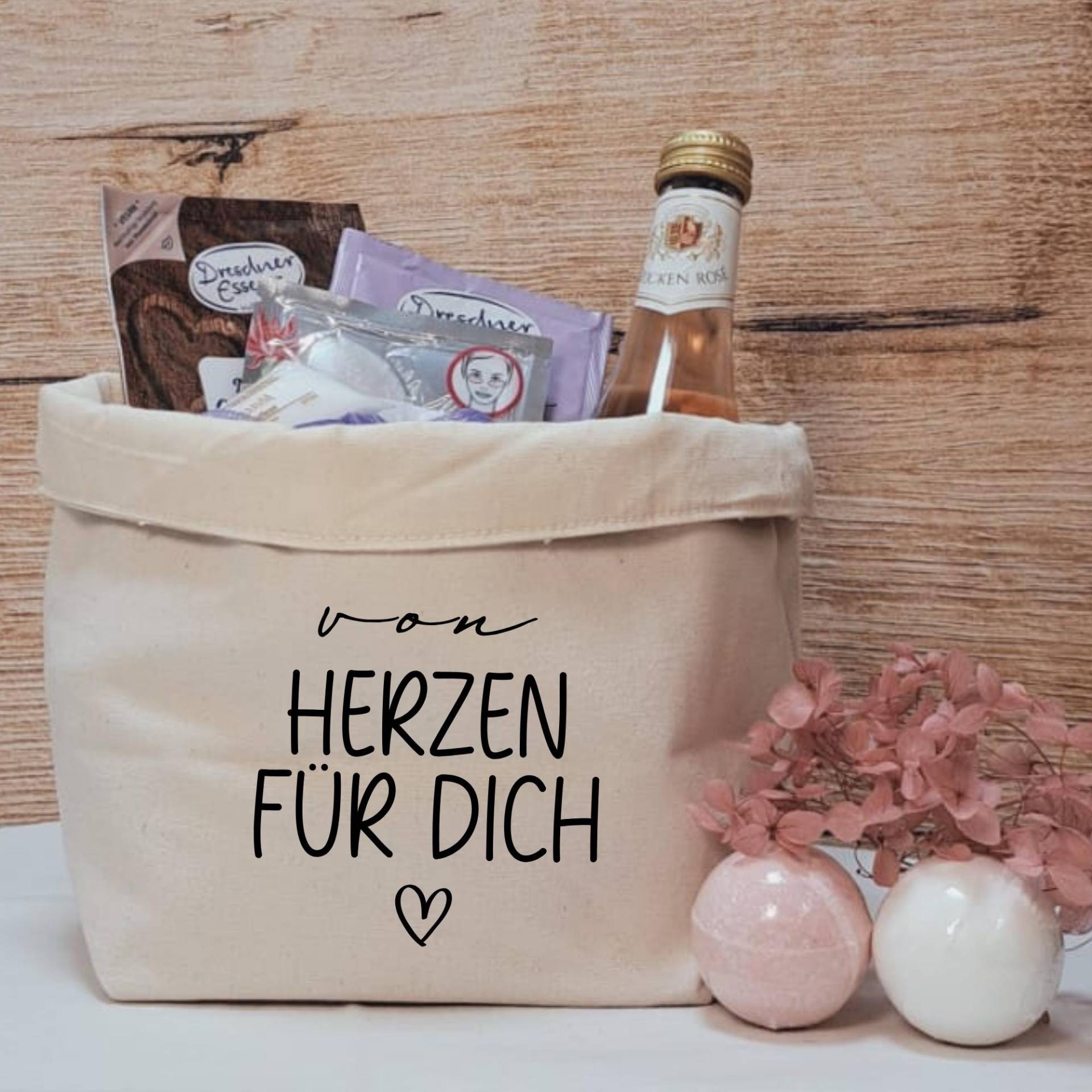 Geschenkkörbchen/Geschenkkorb Zum Selbstbefüllen "Von Herzen Für Dich" Geschenkkörbchen/Geschenkkorb Zum Selbstbefüllen "Von Herzen Für Dich" von liiebevollverschenkt